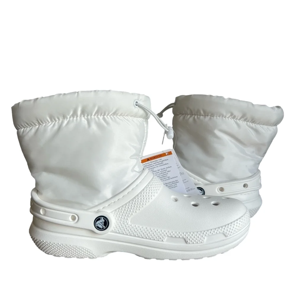Crocs Classic Lined Neo Puff White Unisex Boot Size 7 or 5 SKU#24215